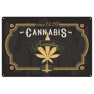 Blechschild Cannabis Association, 30x20cm