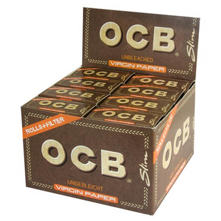 OCB Rolls Virgin unbleached slim + Filtertips perforiert