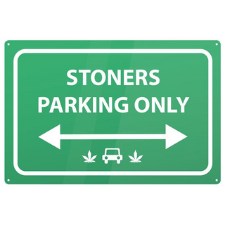 Blechschild Stoners parking only, grn, 30x20cm