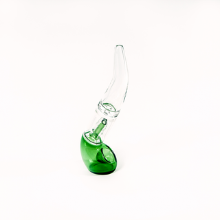 Glaspfeife stehend, mit Wasserfilter, 16cm, grün