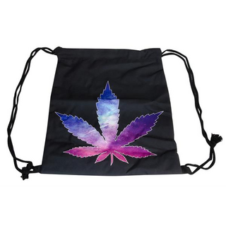 Turn-Beutel, Black Weed One Leaf, Kordelverschluss
