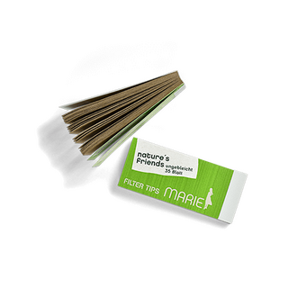 Filtertips MARIE breit, HANF, 35 Blatt perforiert, VP 24 stk