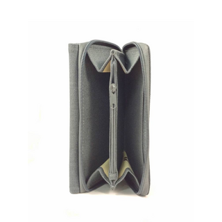 PURE, Damen-Geldbrse gross mit Zipp,17,5 x 10 x 3 cm, HP-0065, grau