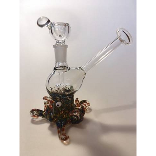 DuoGlass 2 in1 Oil-Bong Octopus, 18cm, 255g, NS 14,5, inkl. Nail & Dome
