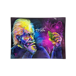 Glass Rolling Tray Einstein T=HC2 Small, 16 x 12 cm - V-Syndicate