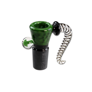 Black Leaf Glaskunstkopf, 18,8mm, Glas-Sieb integriert, Golfball, diverse Farben