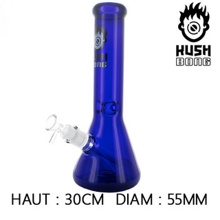 Kush Bong, Australe Beaker inkl. Clipper-Halter, WS 5mm, H 30cm, NS14,5, diverse Farben