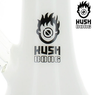 Kush Bong, Bubbler Shroom, WS 3mm, H 20cm, NS14,5, weiss/grau