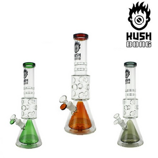 Kush Bong, Beaker Telescopium, WS 5mm, H 38cm, NS18,8, Pyramid-Diffusor integriert, grn