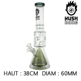 Kush Bong, Beaker Telescopium, WS 5mm, H 38cm, NS18,8, Pyramid-Diffusor integriert, grn