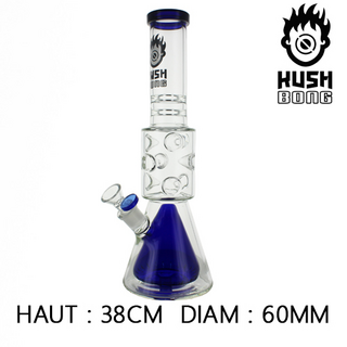 Kush Bong, Beaker Telescopium, WS 5mm, H 38cm, NS18,8, Pyramid-Diffusor integriert, grn