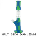 Kush Bong, Percolator-Zylinder aus Silikon+Glas, H 34cm,...