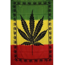 Wandtuch 140 x 220, Rasta Leaf big