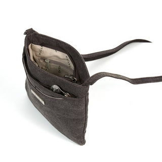 SATIVA Collection, Flat petite shoulder bag, Schultertasche, S10068, 19x18x4cm, grey