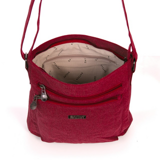 SATIVA Collection, Elegant Shoulder Bag, Schultertasche, S10137, 26,5x26,5x7, red