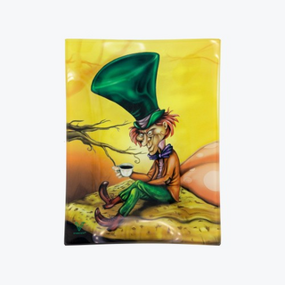 Glass Rolling Tray Alice Mad Hatter Small, 16 x 12cm -...