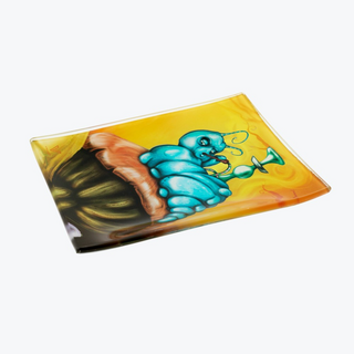 Glass Rolling Tray Alice Caterpilar Small, 16 x 12cm - V-Syndicate