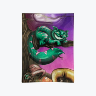 Glass Rolling Tray Alice Chesire Cat Small, 16 x 12cm -...