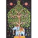 Wandtuch 140 x 220 cm, Elephant Tree, bunt
