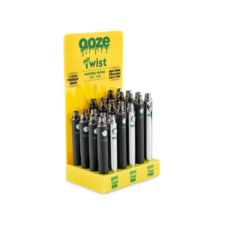 Ooze Twist Battery, mit 510er-Gewinde, in 650/900/1100 mAh silber oder schwarz