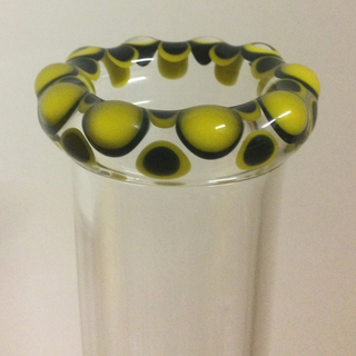 EHLE 5mm Zylinder Custom Lemon Haze H 50cm, dm 50mm, Ice, NS 18,8 mit Kickloch