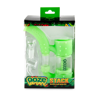 Ooze 2 in1-l-Bong Silikon,Stack green glow