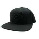 420 Flat Caps Lion heart black on black, (Snapback - one...