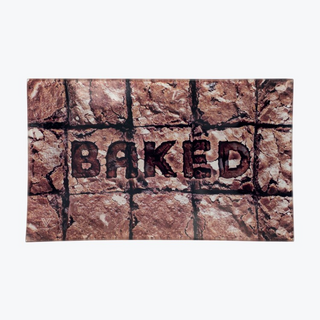 Glass Rolling Tray Baked Brownies Large, 26 x 16 cm -...