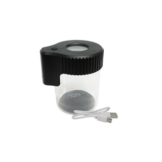 Dank 420 Magnifying LED Glass Jar - Black