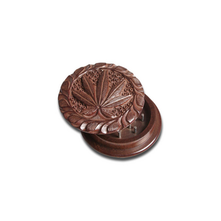 Grinder Rosenholz dm 56mm, h 25mm, Leaf, 2tlg. Stahlstifte