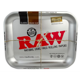 RAW Metal Rolling Tray, RAW STEEL METALLIC, Large, 34 x 27,5 x 2,5cm