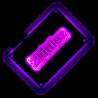 Glow Tray x Zkittles (Purple) LED Rolling Tray, 28 x 21,5 x 3cm