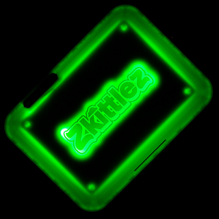 Glow Tray x Zkittles (Green) LED Rolling Tray, 28 x 21,5 x 3cm