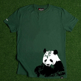 THTC Mens Tee, Panda hemp green L