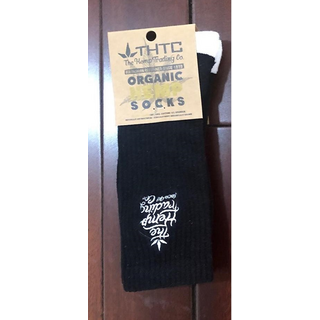 THTC Hemp Socks, black, different Logos
