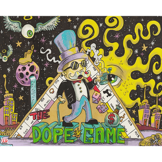 Dunkees Rolling Tray Metall , Dope Game, Large, 30x20cm