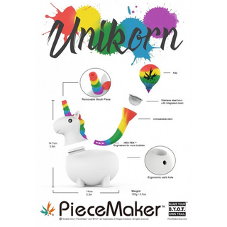 PieceMaker Unikorn/ Einhorn Silikonbong, 145x130x75mm