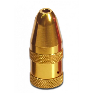 Dosierer Aluminium Gold, h 45mm, dm 20mm, 2 Dosierkammern, Schraubverschluss