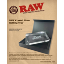 RAW limited Crystal Glass Rolling Tray, large, 27,5 x...