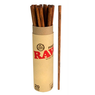 RAW Natural Wood Pokers, 1 Stk, small oder Large
