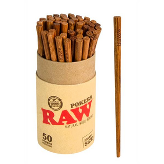 RAW Natural Wood Pokers, 1 Stk, small oder Large