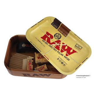 RAW Wooden Cache Box, Medium, 27,5 x 17,5  x 6,8 cm, magnetic Lid-Tray