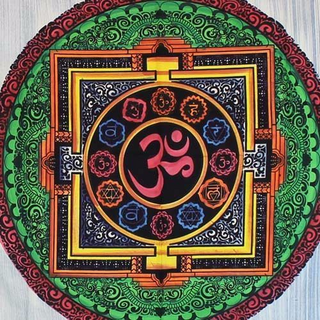 Wandtuch 140 x 220, Om Yantra Colors