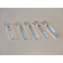 DuoGlass Handpfeife, Sherlock mini hexagon clear,13g, 9cm