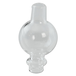 Carb Cap Kugel aus Glas, dm 26mm, mit Loch, klar