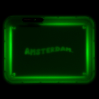 Glow Tray Asterdam (Grn) LED Rolling Tray, 26 x 21