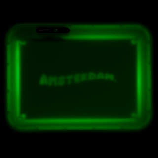Glow Tray Asterdam (White) LED Rolling Tray, 26 x 21
