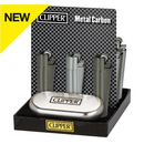 Feuerzeug Clipper METALL, Carbon dark