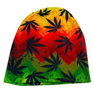 Slouch Beanie Mütze, elastisch, Rastafari