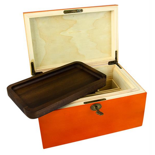 Rolling Supreme Humidor/Wooden Rolling Box G7 inkl. Sifter, 27,5x18x14cm, absperrbar
